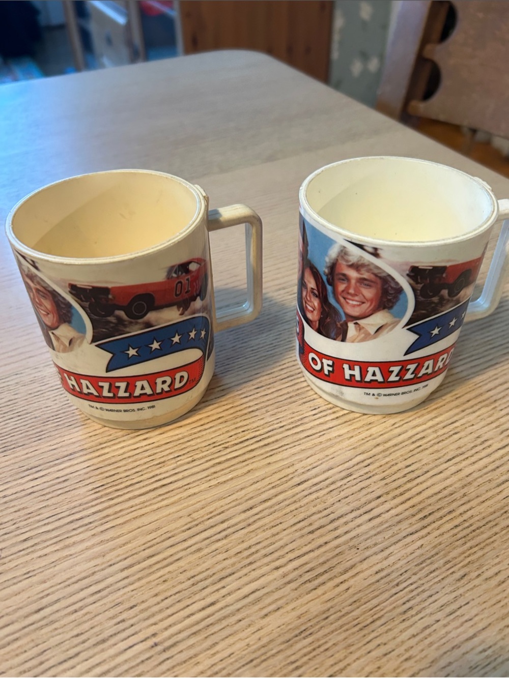 Deka - 2 each The Dukes of Hazzard Vintage-Style White and Red Mug